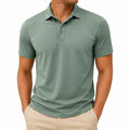 Herren Poloshirt M Textil Salbeigrün Kurzarm Freizeit Klassisch