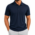 Herren Poloshirt XL Dunkelblau kurzarm mit Umlegekragen