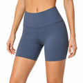 Damen Radlerhose S aus Stretchmaterial Blau mit hohem Bund
