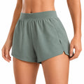 Damen Shorts Größe L in Salbeigrün mit hohem Bund und Wickeloptik